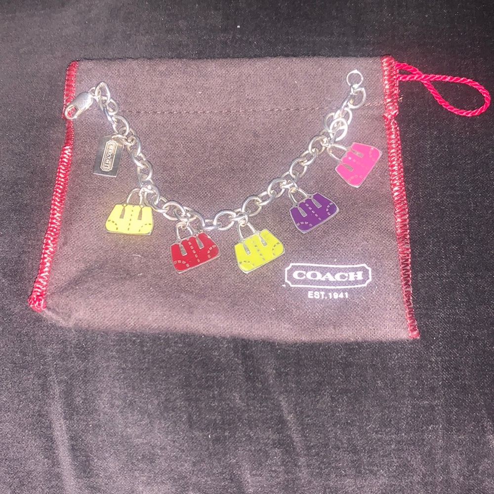 Coach vintage enamel charm bracelet